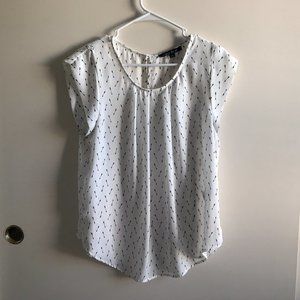 Sweet Rain Black Arrow Business Casual Blouse